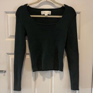 Vintage Havana Deep Green Scoop Neck Sweater